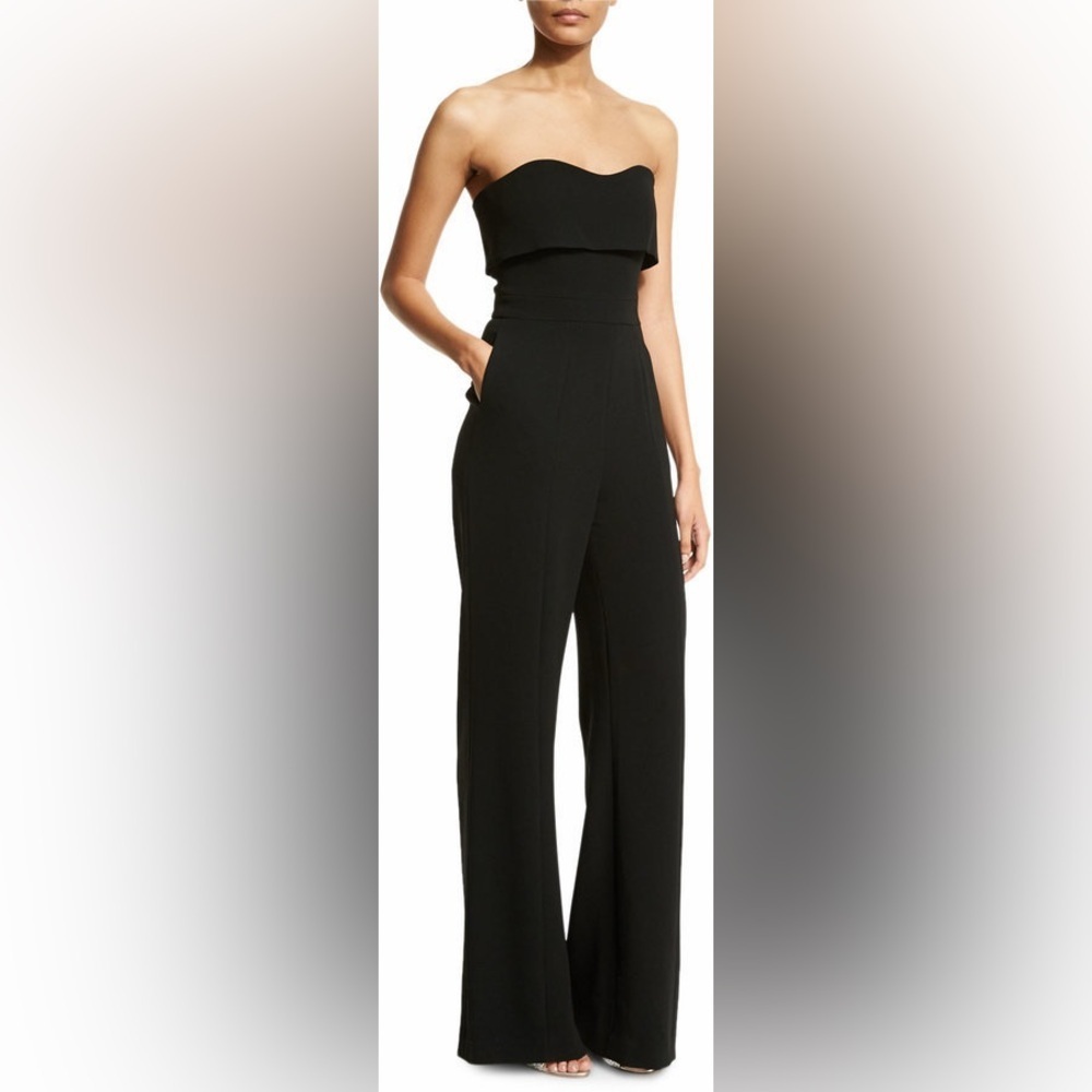 ALEXIS Ruba Strapless Popover Jumpsuit Black